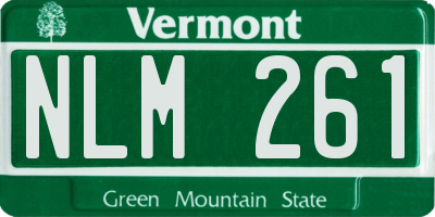 VT license plate NLM261