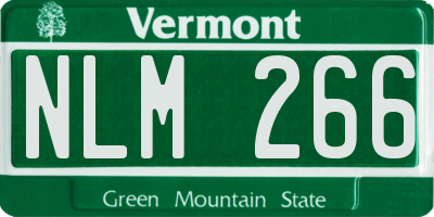 VT license plate NLM266