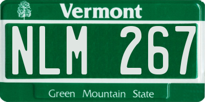 VT license plate NLM267