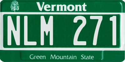 VT license plate NLM271