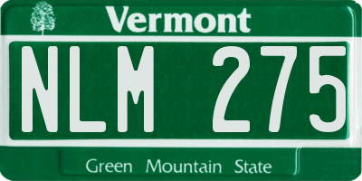 VT license plate NLM275