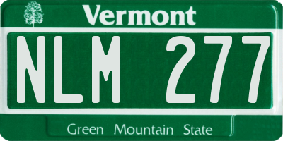 VT license plate NLM277