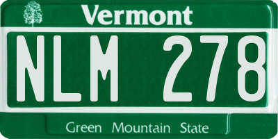 VT license plate NLM278