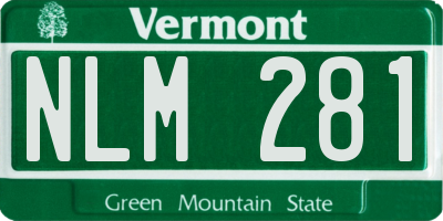 VT license plate NLM281