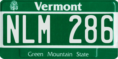 VT license plate NLM286
