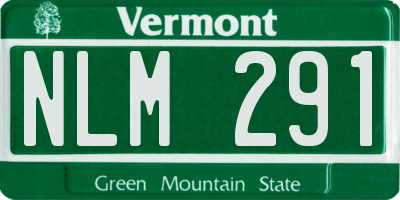 VT license plate NLM291