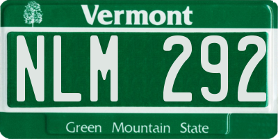 VT license plate NLM292