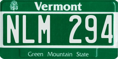 VT license plate NLM294