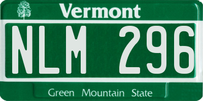 VT license plate NLM296