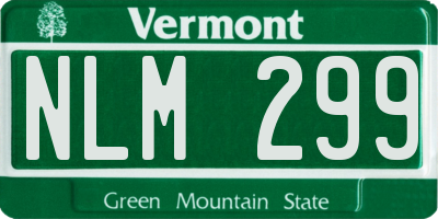 VT license plate NLM299