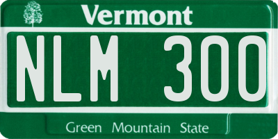 VT license plate NLM300