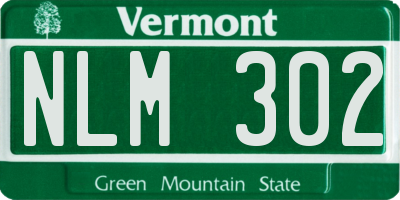 VT license plate NLM302