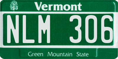 VT license plate NLM306