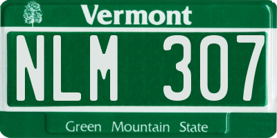 VT license plate NLM307