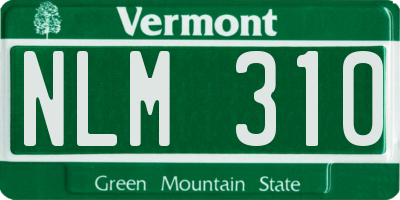 VT license plate NLM310