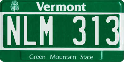 VT license plate NLM313