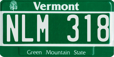 VT license plate NLM318
