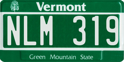 VT license plate NLM319