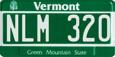 VT license plate NLM320