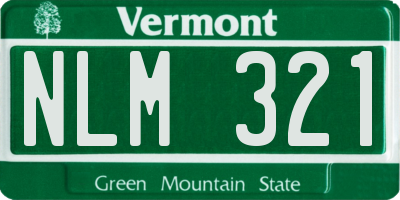 VT license plate NLM321
