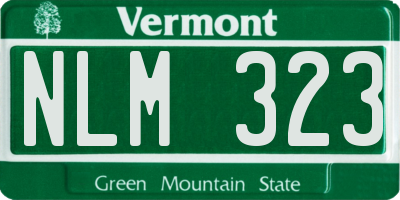 VT license plate NLM323