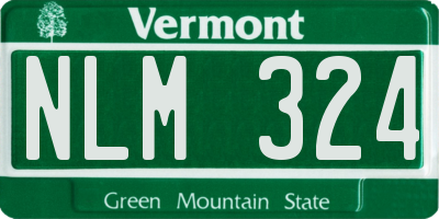 VT license plate NLM324