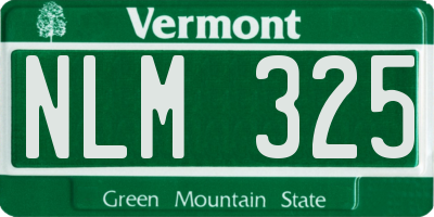 VT license plate NLM325
