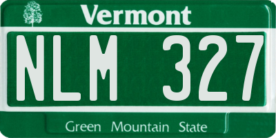 VT license plate NLM327