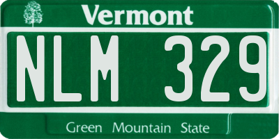 VT license plate NLM329