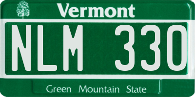 VT license plate NLM330