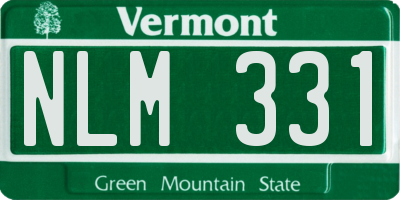VT license plate NLM331