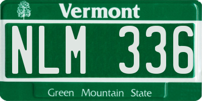 VT license plate NLM336