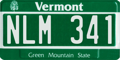 VT license plate NLM341