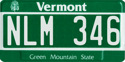 VT license plate NLM346