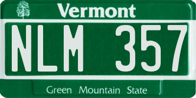 VT license plate NLM357