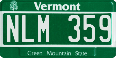 VT license plate NLM359