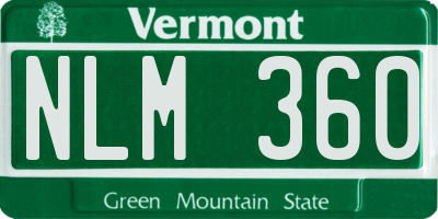 VT license plate NLM360