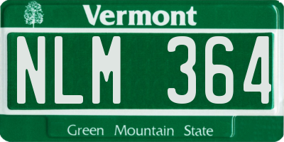 VT license plate NLM364