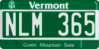 VT license plate NLM365