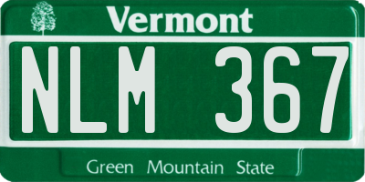 VT license plate NLM367