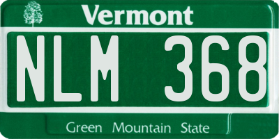 VT license plate NLM368