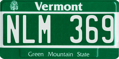 VT license plate NLM369