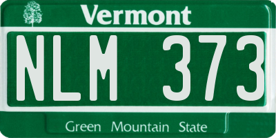 VT license plate NLM373