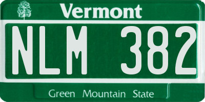 VT license plate NLM382