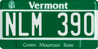 VT license plate NLM390