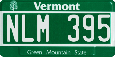 VT license plate NLM395