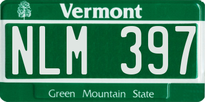 VT license plate NLM397