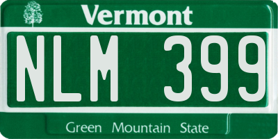 VT license plate NLM399