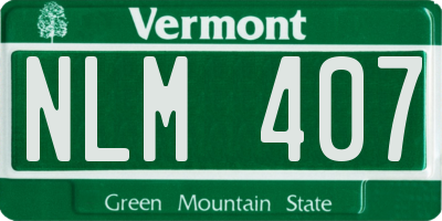 VT license plate NLM407