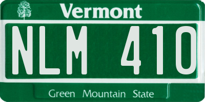 VT license plate NLM410